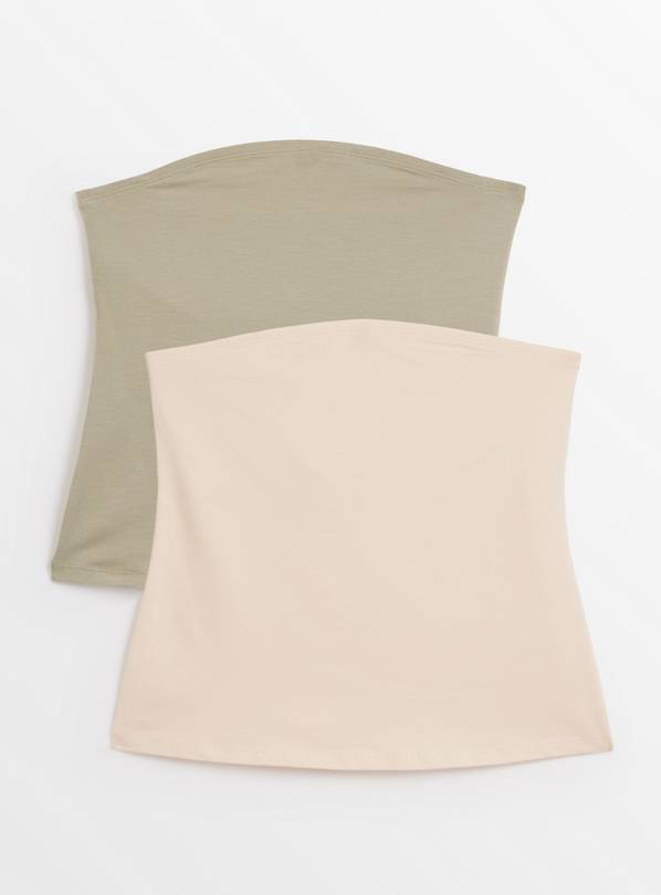 Cream & Khaki Bandeau Tops 2 Pack 18